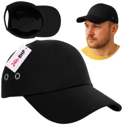 CZAPKOKASK hełm OCHRONNY kask LEKKI czapka ROBOCZA BHP CZARNA BUMPCAP
