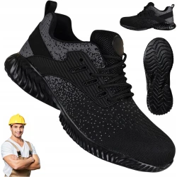 LEKKIE buty robocze półbuty SPORTOWE męskie ADIDASY damskie z NOSKIEM BHP