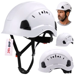 Kask OCHRONNY Hełm ROBOCZY budowlany BHP LEKKI przemysłowy 4-punktowy BIAŁY