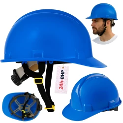 Kask OCHRONNY Hełm ROBOCZY budowlany BHP LEKKI przemysłowy NIEBIESKI