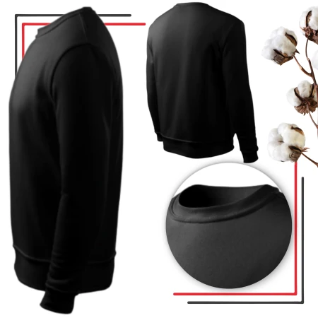 Bluza robocza dresowa czarna 24h-ESSENTIA r. S