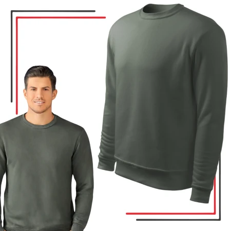 Bluza robocza dresowa ciemny khaki 24h-ESSENTIA r. XL
