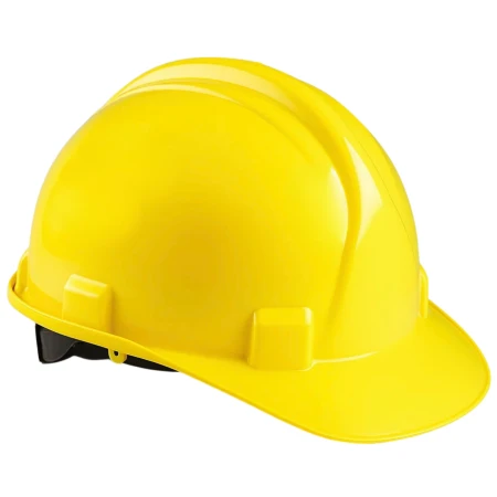 Kask OCHRONNY Hełm ROBOCZY budowlany BHP LEKKI przemysłowy ŻÓŁTY REGULOWANY