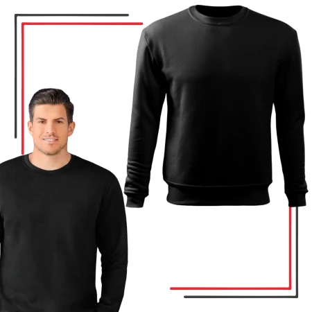 Bluza robocza dresowa czarna 24h-ESSENTIA r. M