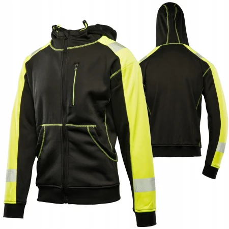BLUZA ROBOCZA Polar roboczy DRESOWA kurtka CIEPŁA ODBLASKOWA OSTRZEGAWCZA