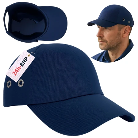 CZAPKOKASK hełm OCHRONNY kask LEKKI czapka ROBOCZA BHP GRANATOWA BUMPCAP