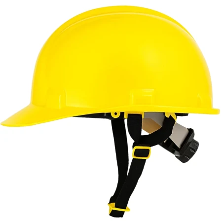 Kask OCHRONNY Hełm ROBOCZY budowlany BHP LEKKI przemysłowy ŻÓŁTY REGULOWANY
