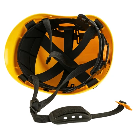 Kask OCHRONNY Hełm ROBOCZY budowlany BHP LEKKI przemysłowy 4-punktowy ŻÓŁTY