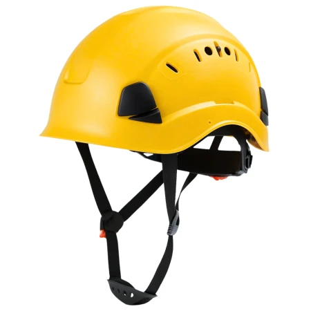 Kask OCHRONNY Hełm ROBOCZY budowlany BHP LEKKI przemysłowy 4-punktowy ŻÓŁTY