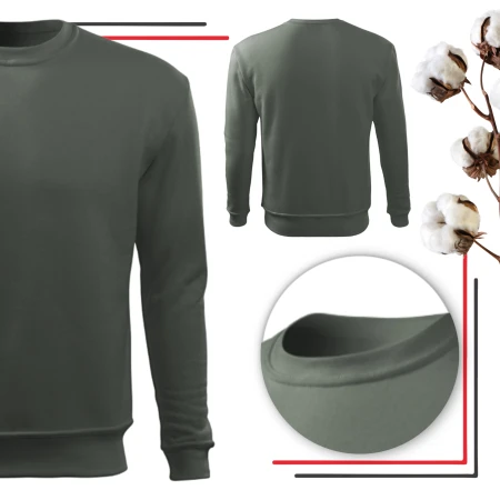 Bluza robocza dresowa ciemny khaki 24h-ESSENTIA r. XL