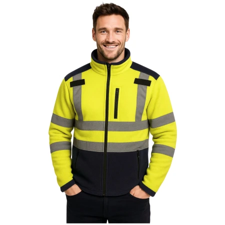 Polar ROBOCZY Bluza POLAROWA BHP Robocza ODBLASKOWA OSTRZEGAWCZA ŻÓŁTA