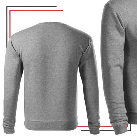 Bluza robocza dresowa ciemnoszary melanż 24h-ESSENTIA r. 2XL